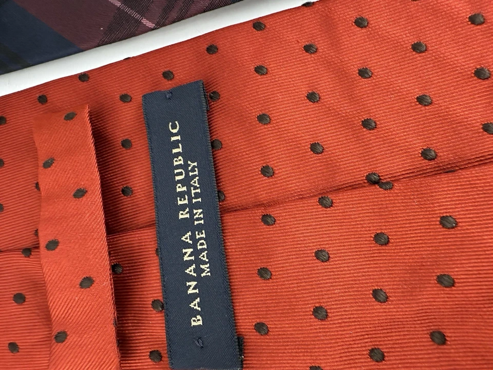LOTE DE CINCO 5 CORBATAS BANANA REPUBLIC PARA HOMBRE HECHAS EN ITALIA EXCELENTE ESTADO Vacaciones Foto 4 de 4