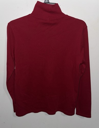 Vintage Pendleton red ribbed turtleneck Size medium Long sleeved Retro Staple M - Picture 4 of 8
