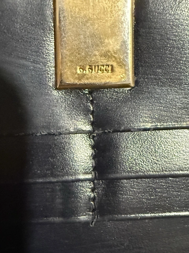 Cartera Gucci vintage en azul oscuro Foto 4 de 4