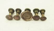 Vtg Disston sons philada hand saw handle brass medallion w/ screw nuts hardware