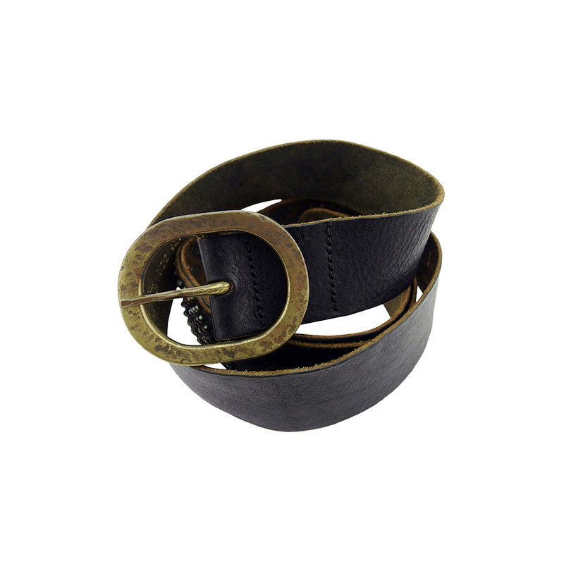 Diesel Men Denim Gallery Belt 90/36 Studded Rhinestone Pin