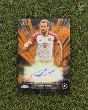 2023-24 Topps Chrome UEFA Club Competitions - Harry Kane Black Lazer Auto /25