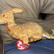 Ty  TOOTER Beanie Baby dinosaur  2002