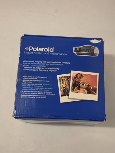 Nueva caja de cámara de película instantánea Polaroid Spectra 1200si, correa, manual y papel fotográfico - Imagen 3 de 6