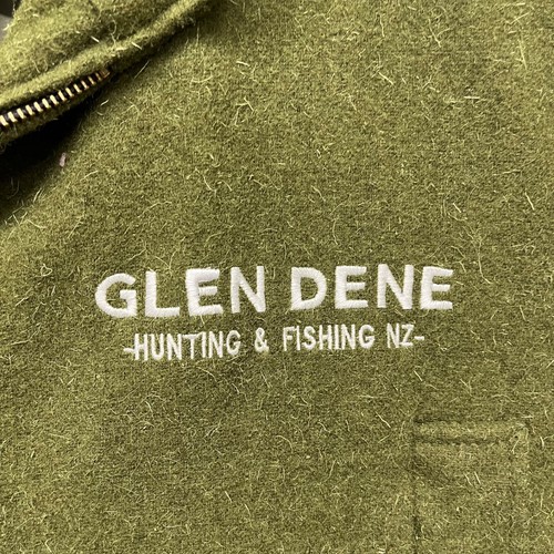Wool Vest Mens 3XL Green Glen Dene Hunting And Fishing Club New Zealand Full Zip - Picture 4 of 12