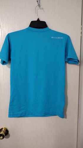 Billabong Rash Guard Boys 10 Blue Long Sleeve Surf Tee Shirt With Logo - Picture 3 of 3