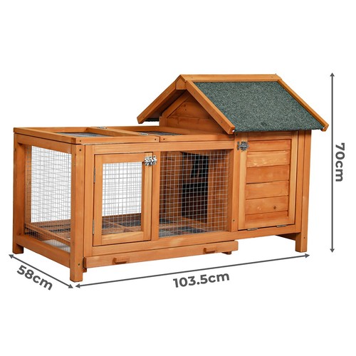 Pawz Rabbit Hutch Chicken Coop Large Wooden House Run Patio Cage Box Outdoor - Picture 2 of 12