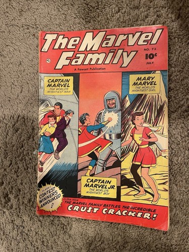 The Marvel Family #73 1952- Golden Age Marvel Family Low Grade