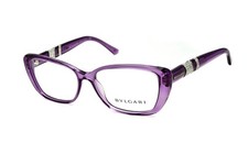 BVLGARI 4102-B 5323 Butterfly Crystal Clear Violet size 55/15/140 Eyeglasses
