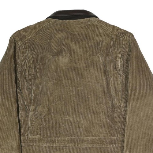 CHAPS RALPH LAUREN Mens Brown & Black Corduroy Button Jacket L Cotton Leather - Picture 4 of 6