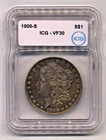 1900 S Morgan Silver Dollar ICG VF-30