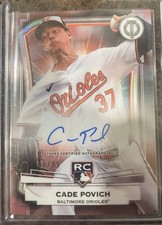 2025 Topps Tribute League Inauguration Auto Cade Povich #LIA-CP /99 (AU, RC)