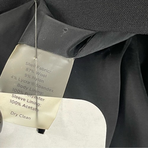 Giacca blazer donna Talbots 16L nero misto lana due bottoni nuova con etichetta - Foto 12 di 13