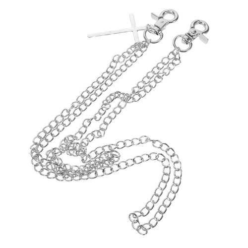 Punk Layered Metal Pants Chain Crucifix Chain Belt for Men Women Fashion