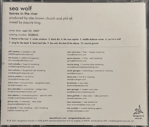 SEA WOLF - Leaves In The River - ADVANCE PROMO 2007 CDR