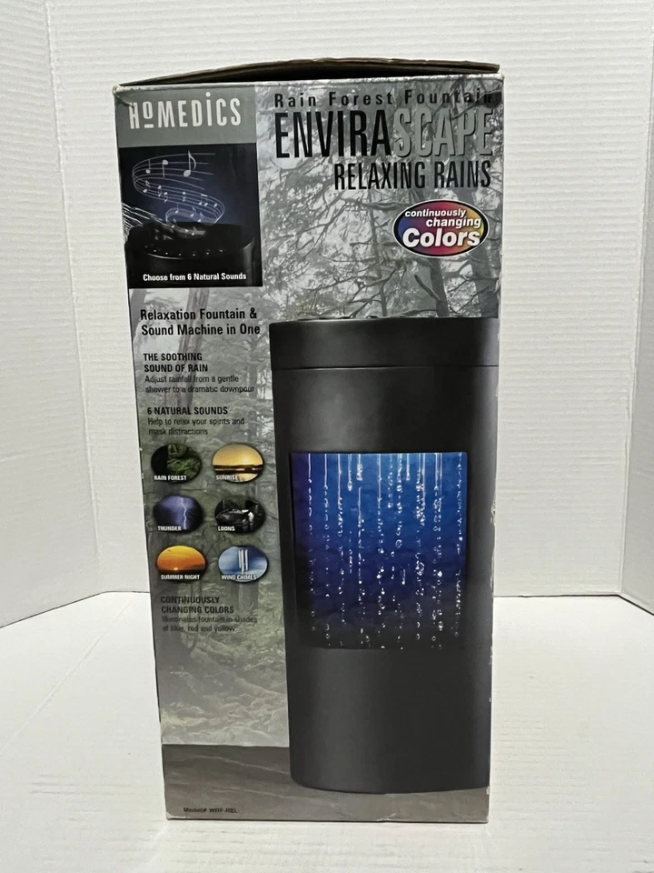 Homedics WRF-REL EnviraScape Rain Forest Fountain Relaxing Rains 2003 NEW IN BOX - Image 2 of 4