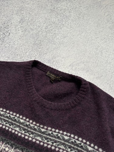 Suéter tejido de lana/cachemira Burberry Prorsum para hombre talla M/L púrpura - Imagen 11 de 20