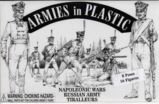 Armies in Plastic: Napoleonic Wars Russian Army Tiralleurs - 1/32 Scale 54mm