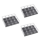  3 PCS Transparent Display Case Mineral Sample Boxes Acrylic or Stone Displays