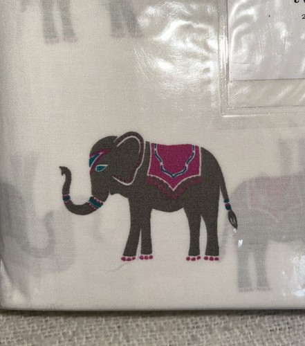 New VTG Martha Stewart Whim Elephant Print 3 Piece Twin Sheet Set 100% Cotton - Picture 3 of 4