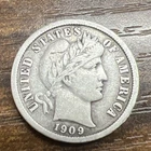 1909 Barber Dime Actual Dime Great Details And Nicely Priced