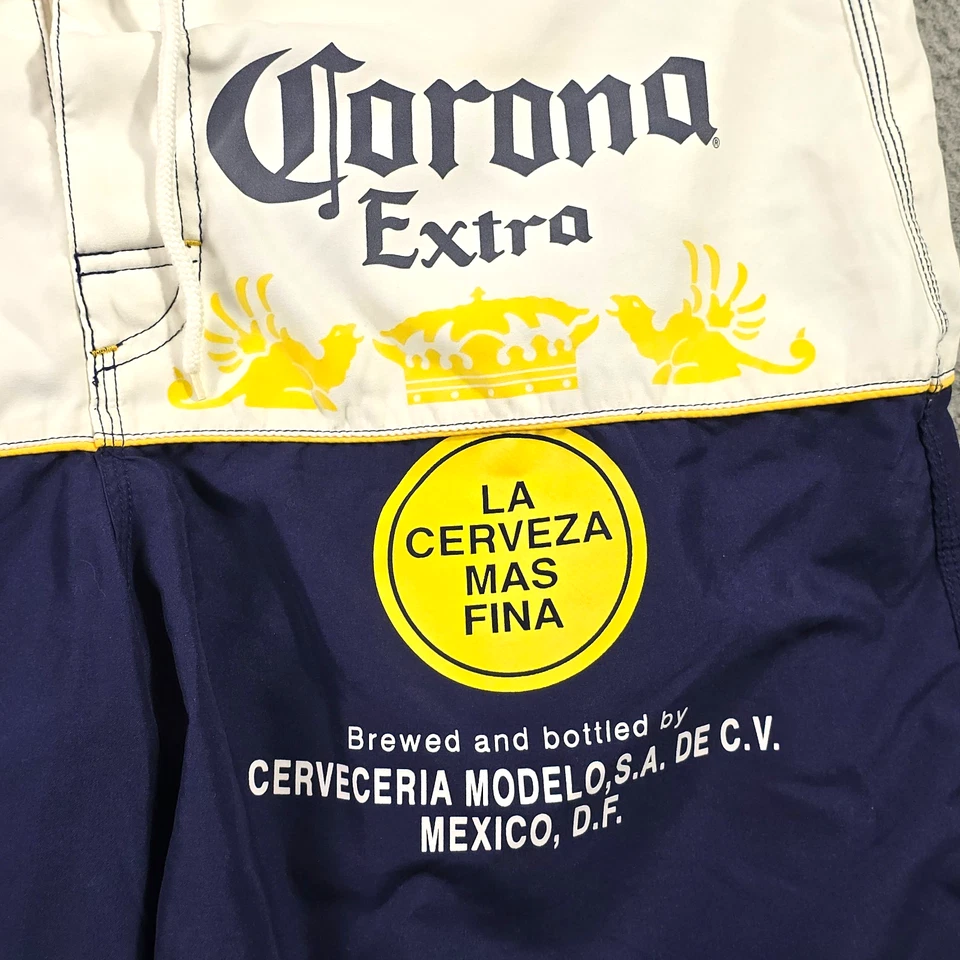 Bermuda de natação masculina Corona 38x9 especial parte de baixo Cerveza nova com etiquetas - Imagem 2 de 4
