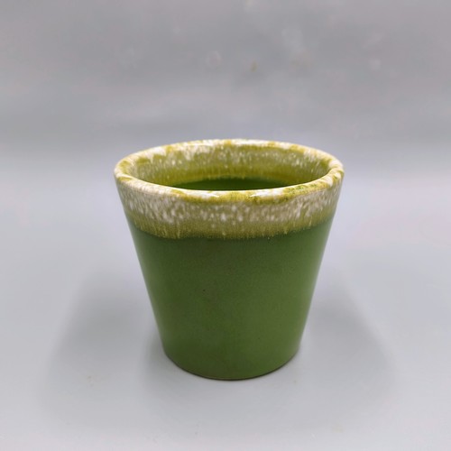 Hull Pottery Avocado Green Drip Glaze Coffee Mug Cup MCM 1960s - Picture 3 of 5