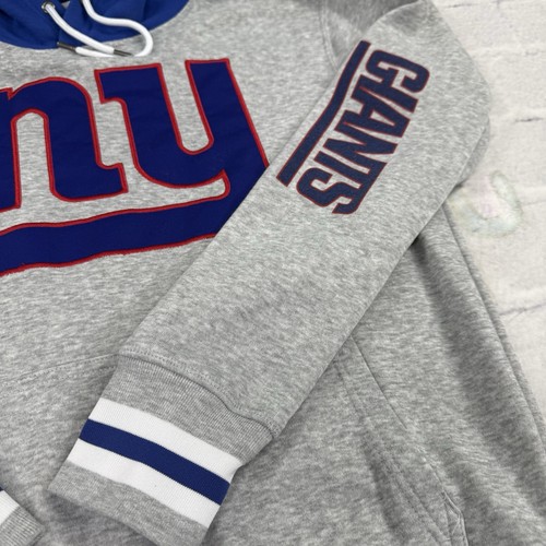 New York Giants NFL Team Apparel Pullover Hoodie M Gray Blue Soft Embroidered - Picture 11 of 19