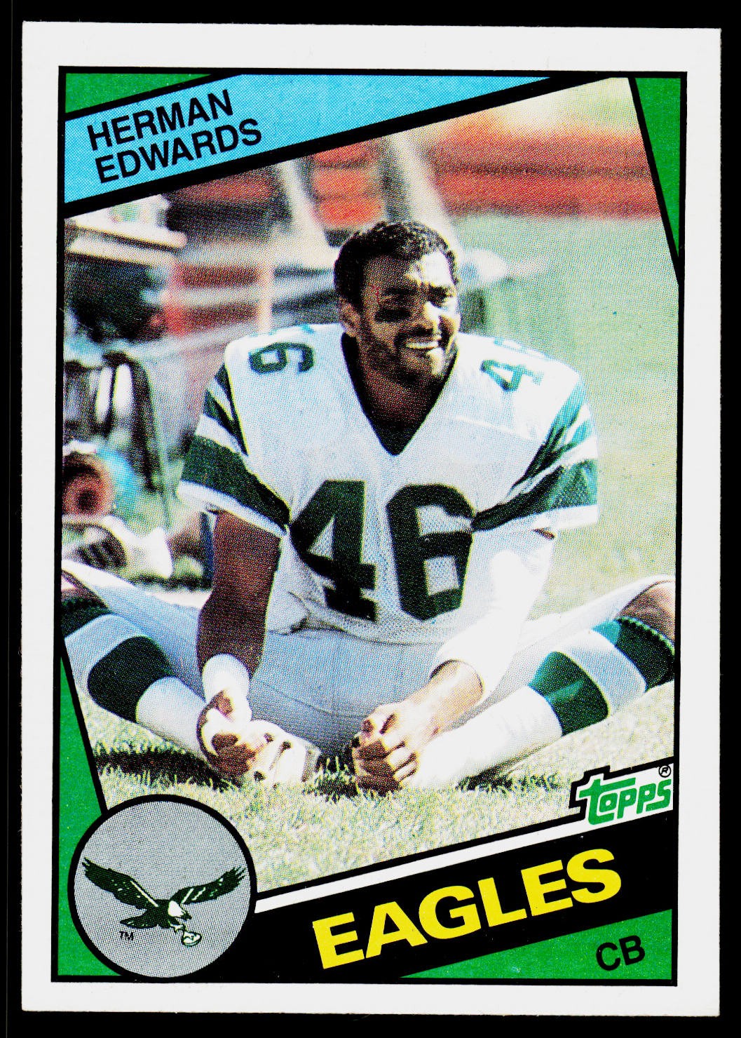 Herman Edwards, 1984 Topps, #327, Philadelphia Eagles,