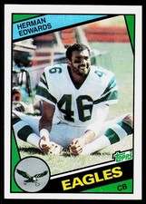 Herman Edwards, 1984 Topps, #327, Philadelphia Eagles,