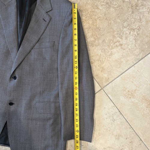 Canali Blazer Herren 46R Grau 2 Knopf Woolmark Sport Mantel Preppy Made in Italy - Bild 10 von 14
