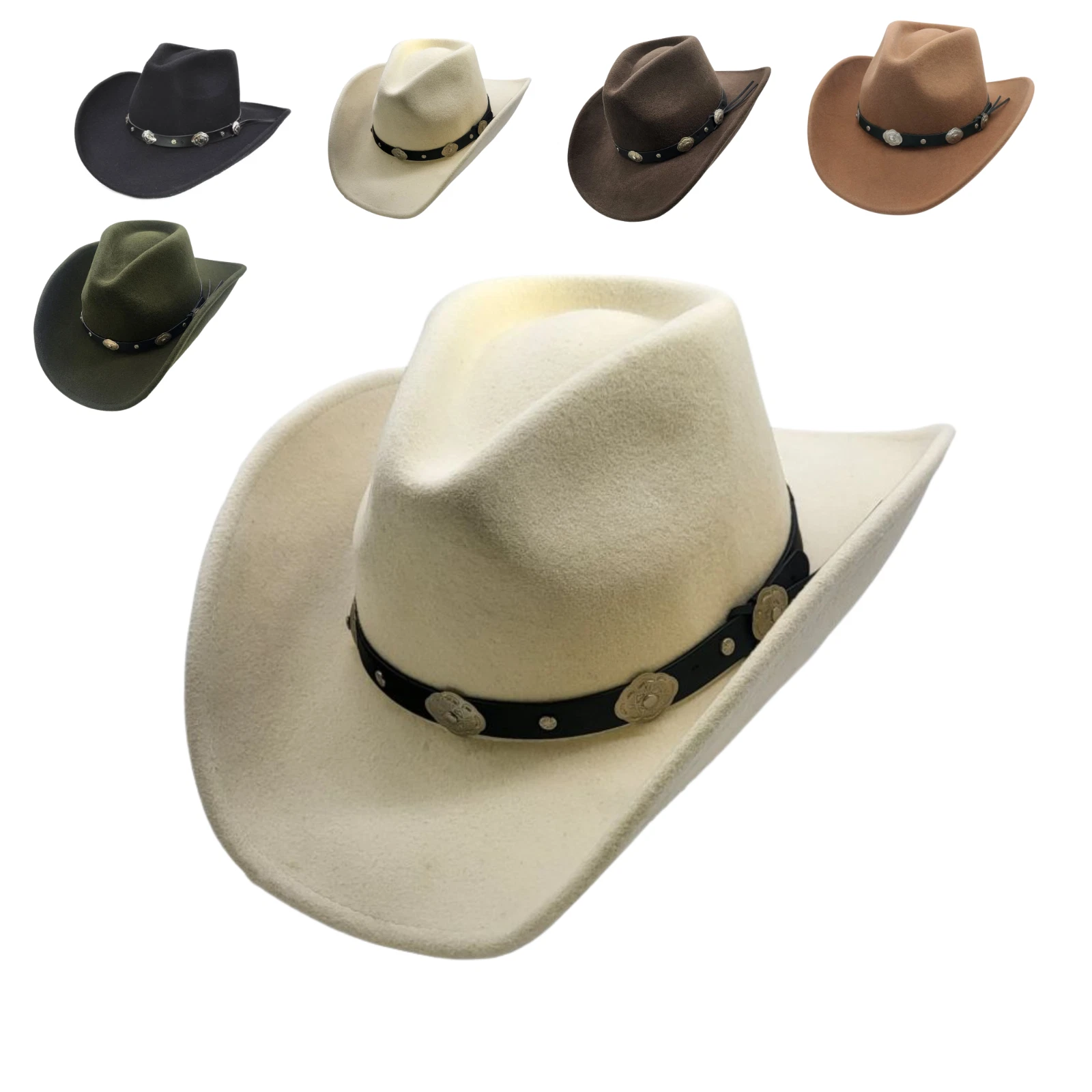 Vintage Wool Cowboy Hat – Men’s Classic Western Felt Outback Rodeo Hat Premium