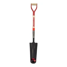 Razor-Back 45.25 in. Steel Round Drain Spade Wood Handle