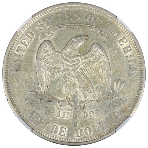 1878-S Trade Dollar NGC AU58 Circulated Type Coin - Picture 4 of 4