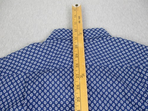 Charles Tyrwhitt Shirt Mens Medium Blue White Slim Fit Geometric Print Button Up - Picture 13 of 13