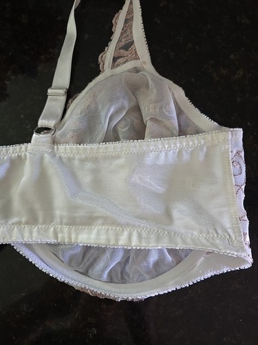 Reggiseno Amoureuse metallizzato ricamato floreale chiusura frontale ferretto 48D sposa sexy - Foto 8 di 14