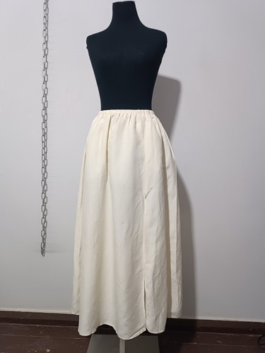 & Other Stories Wide Midi Skirt eur34/160/64 cm Cream Linen Blend - Picture 11 of 19