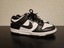 Nike Boys Dunk Low CW1590-100 Black White Lace-Up Athletic Sneakers Size 4Y