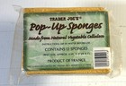 TRADER JOE'S Pop Up Sponges Natural Vegetable Cellulose 4x3x1 Compost 