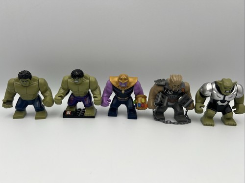 Lego Marvel Avengers Giant Minifigure Lot Hulk - Green Goblin - Cull Obsidian