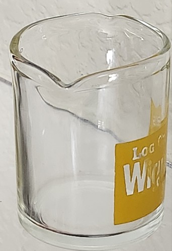 VTG Log Cabin’s Wigwam Syrup Double Spout Mini Glass Individual Server Yellow - Picture 4 of 7