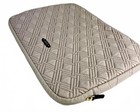 Tumi gesteppte Laptophülle gepolsterte Tasche Reise Nylon hellbraun beige 10"x13"