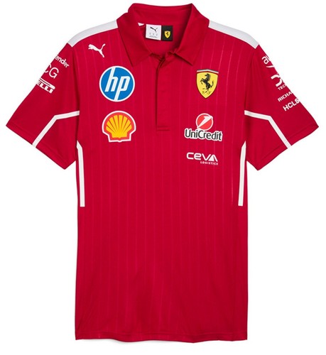 *New* Lewis Hamilton Puma Scuderia Ferrari HP 2025 Team Pro Polo Stripe SOLD OUT - Picture 6 of 7