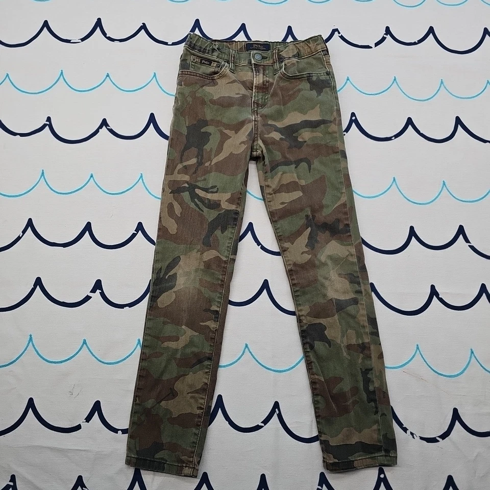 Polo Ralph Lauren The Sullivan Pantalones Ajustados Camuflaje Niño Cintura Ajustable Talla 7 Foto 2 de 4