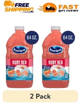 Ocean Spray Ruby Red Grapefruit Juice Drink, 64 fl oz Bottle (2 pack)