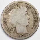 1905 Micro O Barber Silver Dime New Orleans Mint Good (G)