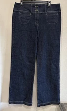 Rafaella Women’s Stretch Flare Blue Jeans Dark Wash Size 14