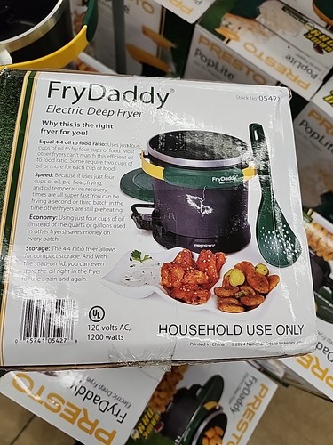 FryDaddy Electric Deep Fryer Green and Yellow, New 05427 - Picture 4 of 5