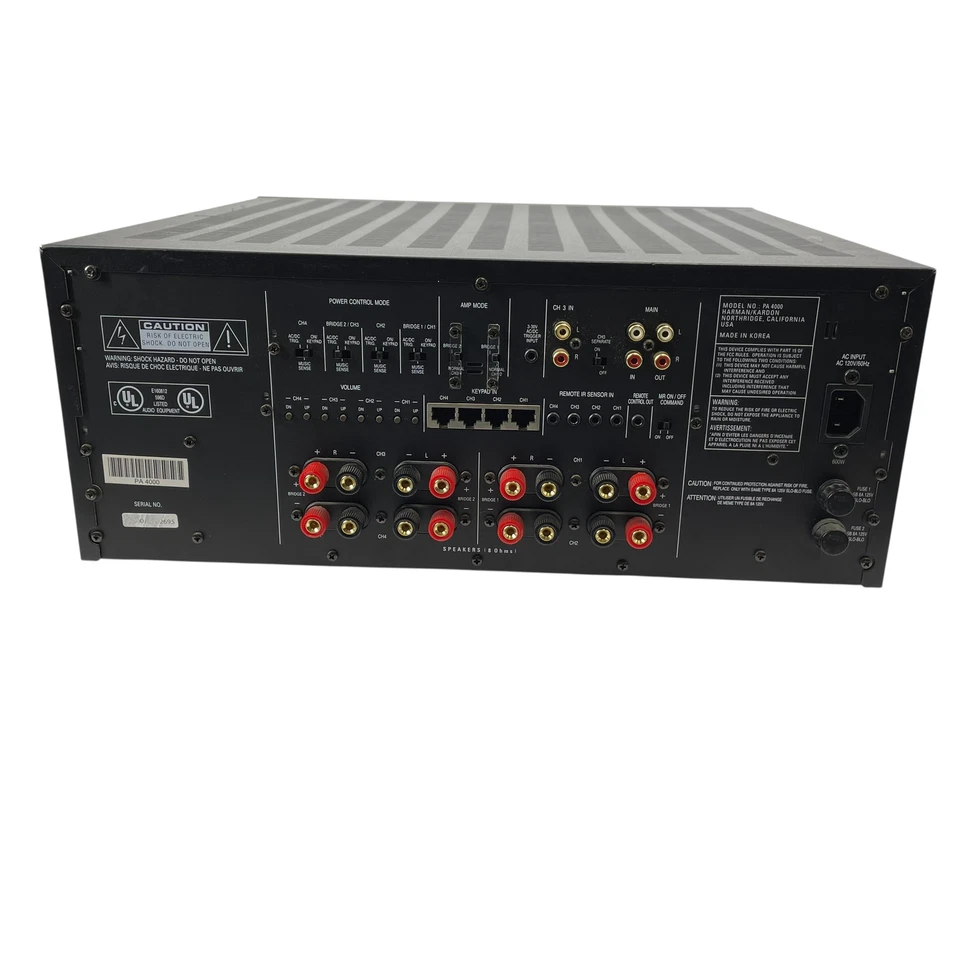 Amplificador de potencia multicanal puenteable Harman Kardon PA4000 EDICIÓN #IS0436 VK Foto 4 de 4