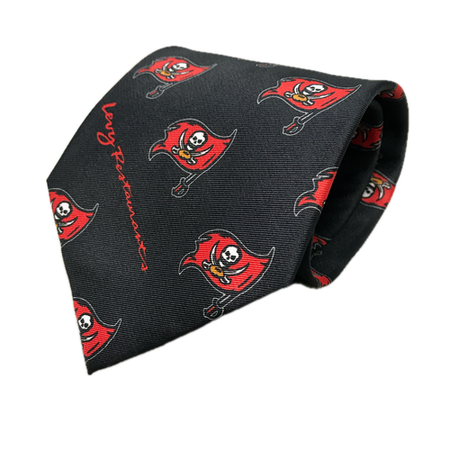 Tampa Bay Buccaneers Neck Tie Anthony Polyester Team NFL Vintage Geometric Levy - Picture 3 of 9